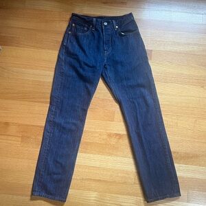 Levi's 501 Blue Straight Leg Jeans Classic Denim